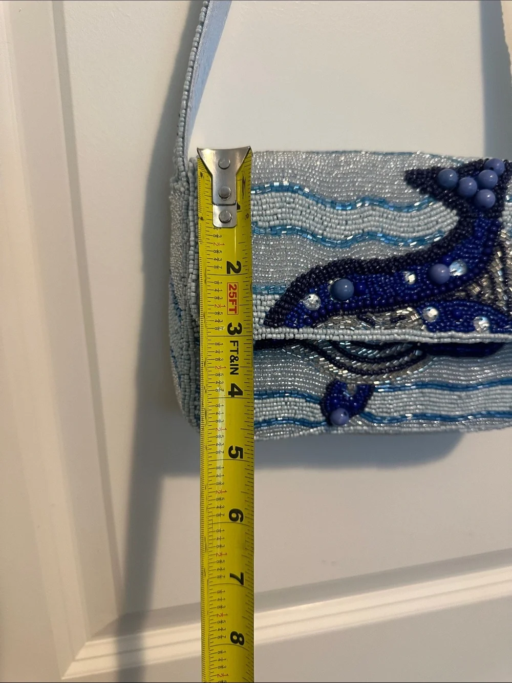 NEW RELEASE Made In India Beaded Blue Whale Bag With Charm NWT